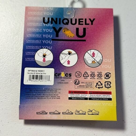 🔵 5 for $25 CROCS JIBBITZ NWT uniquely you Irish themed crocs jibbitz multipack - Picture 2 of 2